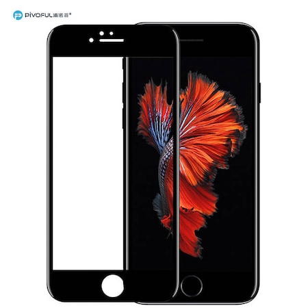 PIVOFUL I7TGB, PIV- iPhone7 3D Tempered Glass Film (Black) (Pack-2)
